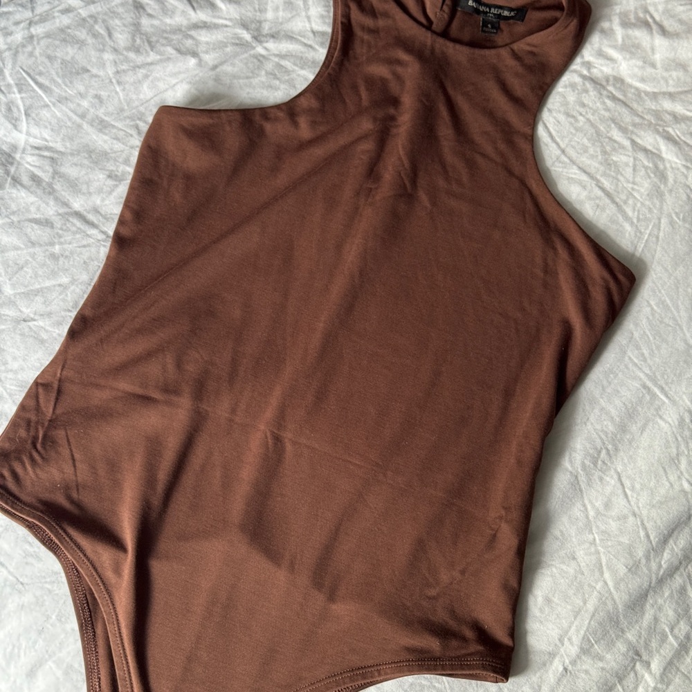Banana Republic Chocolate Brown Sleeveless Bodysuit